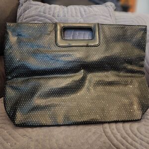 3 For $15! Victoria's Secret Black Tote with Silver Glitter